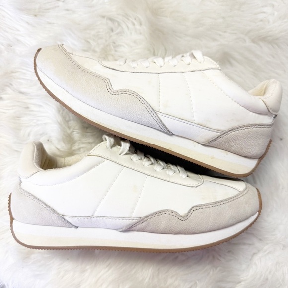 Madewell MWL The League Leather & Nylon Sneakers White Women’s 6.5 - Picture 2 of 8